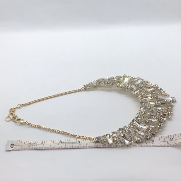 Amrita Singh Clear Crystal Rhinestone Statement Necklace